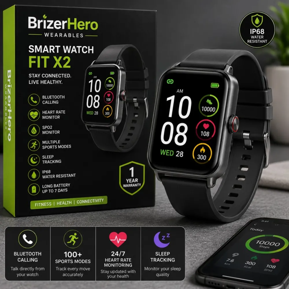 BrizerHero Smart Watch Fit X2