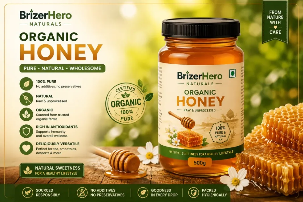 BrizerHero Organic Honey 500g